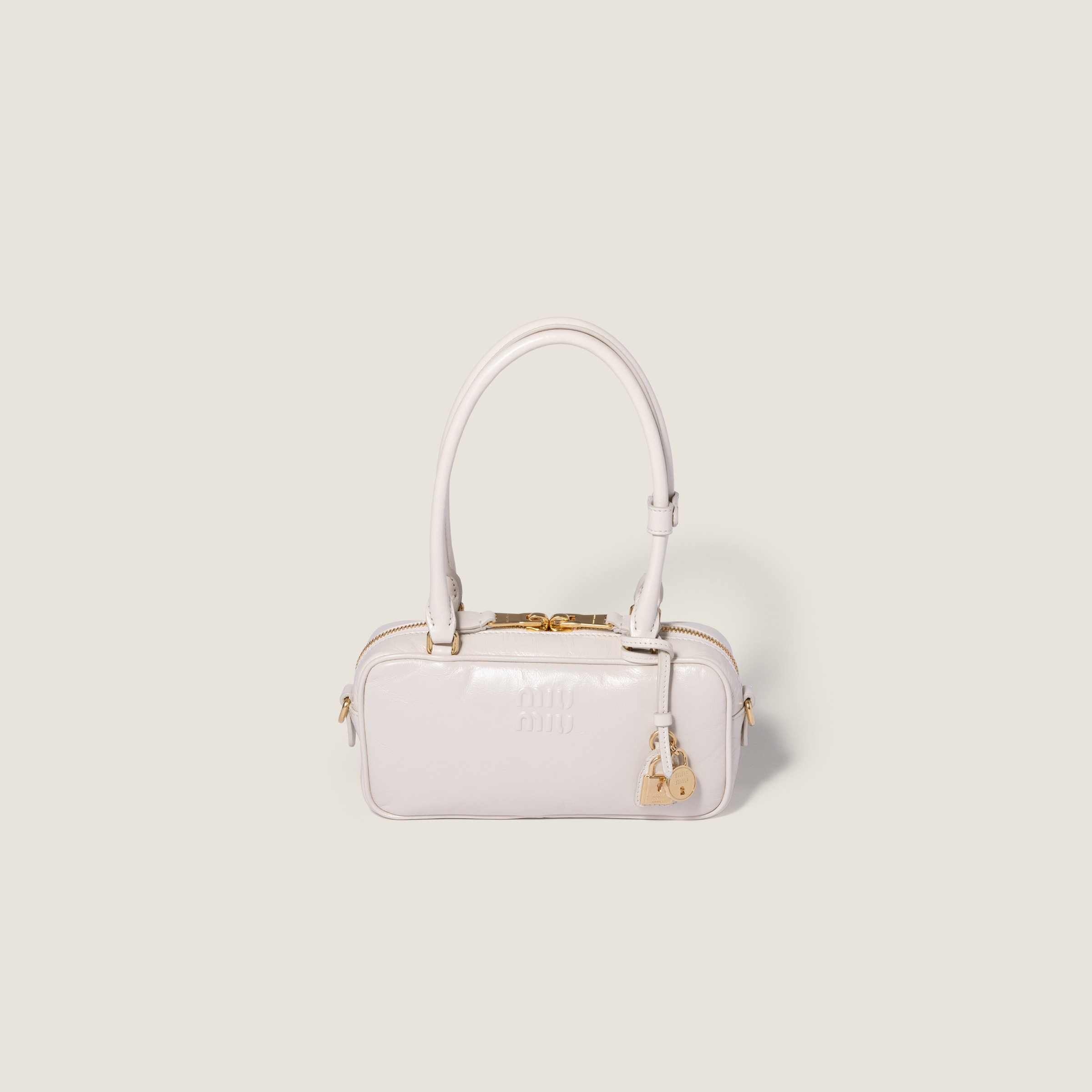 Beau shiny leather mini-bag by Miu Miu