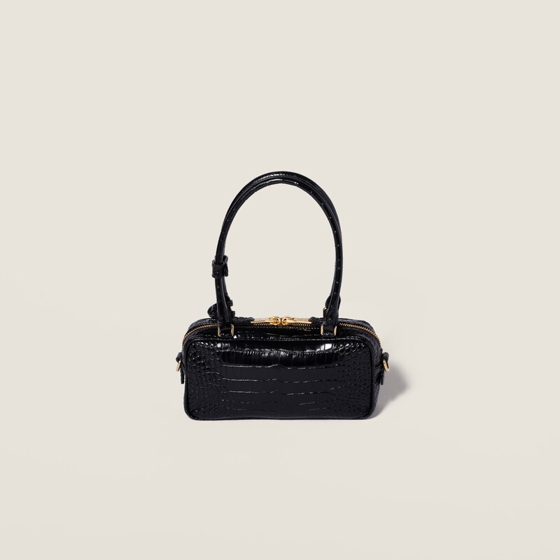 Beau croco-embossed leather mini-bag