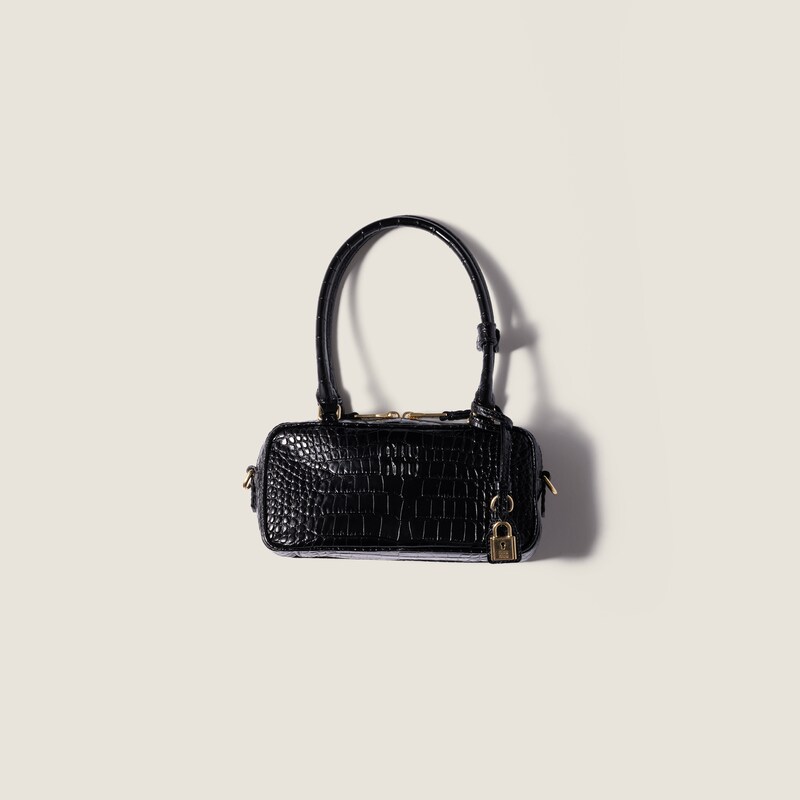 Beau croco-embossed leather mini-bag