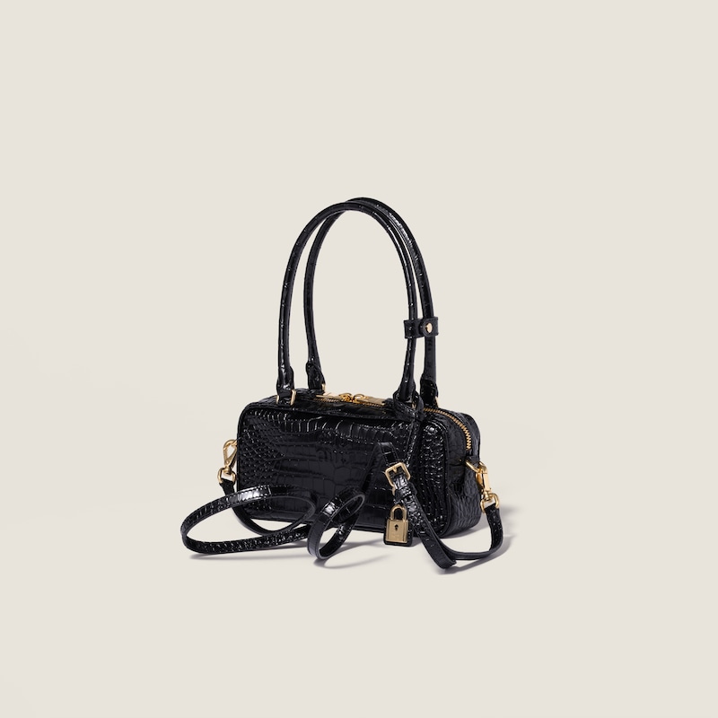 Beau croco-embossed leather mini-bag