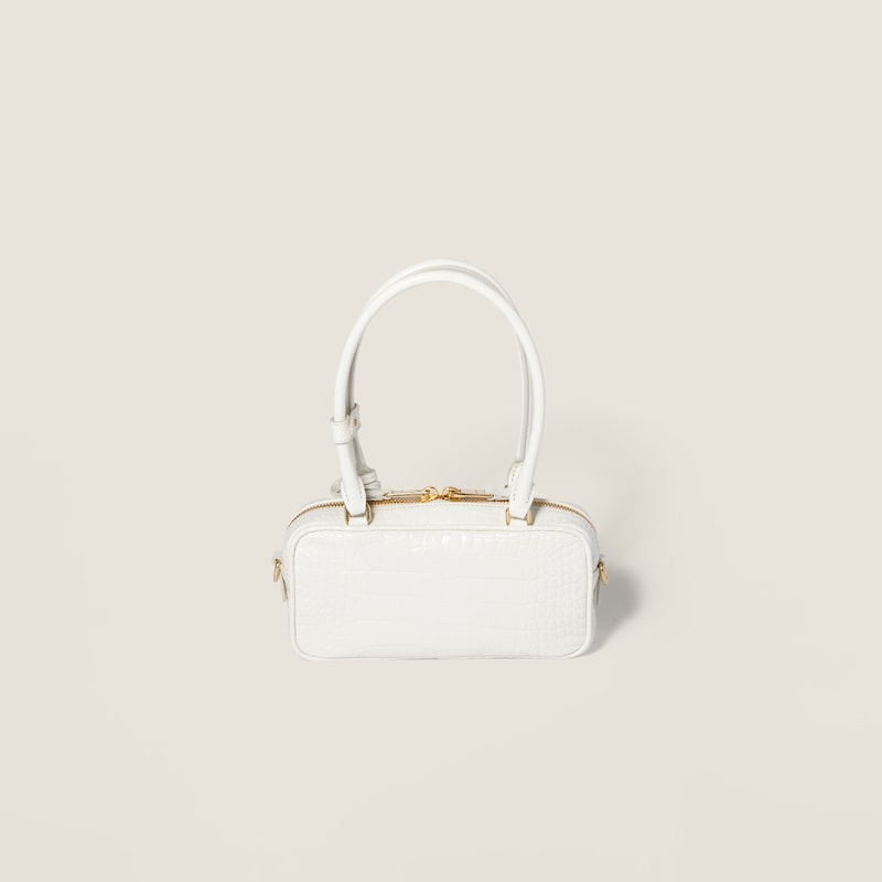 Beau croco-embossed leather mini-bag