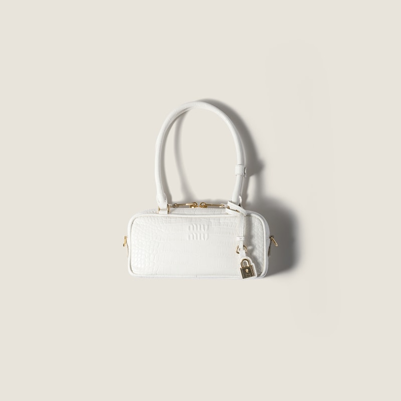 Beau croco-embossed leather mini-bag