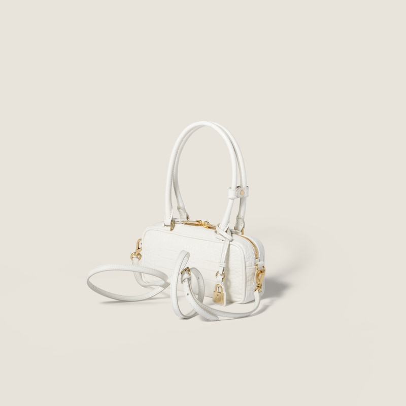 Beau croco-embossed leather mini-bag