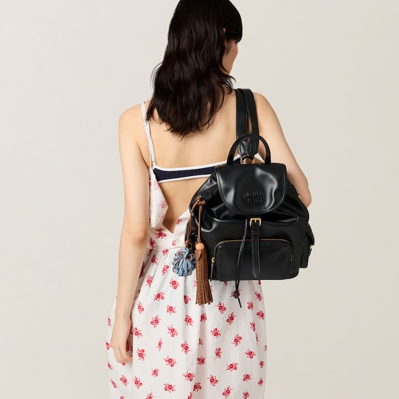 Leather backpack