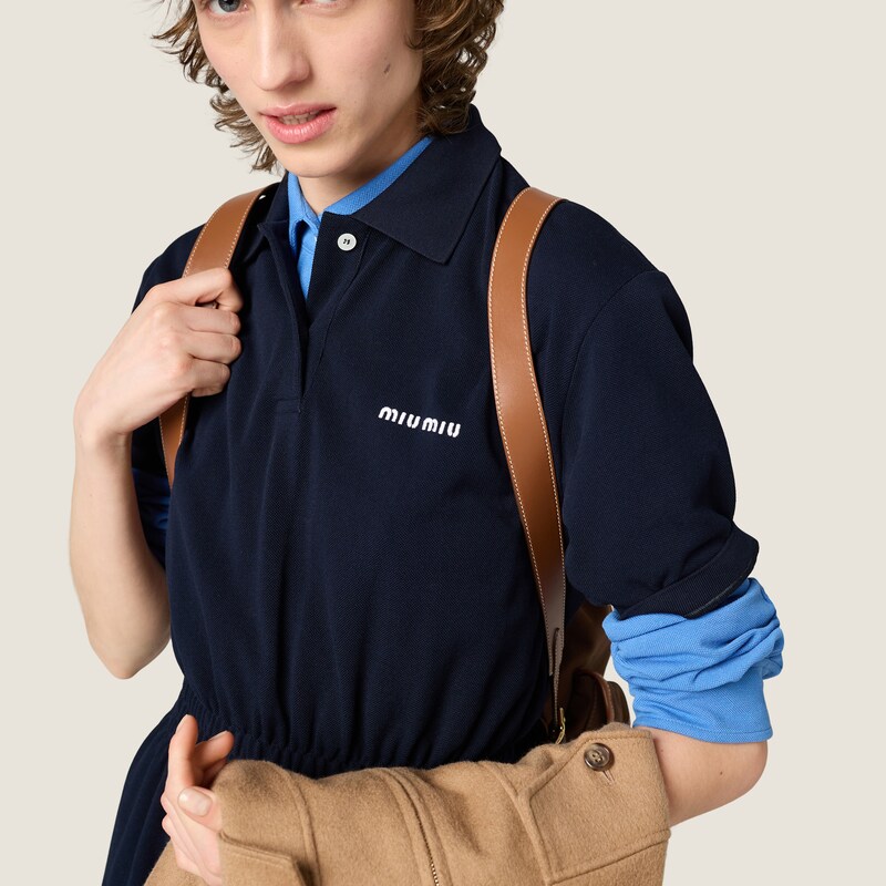 캔버스 및 가죽 백팩