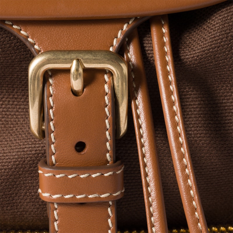 캔버스 및 가죽 백팩