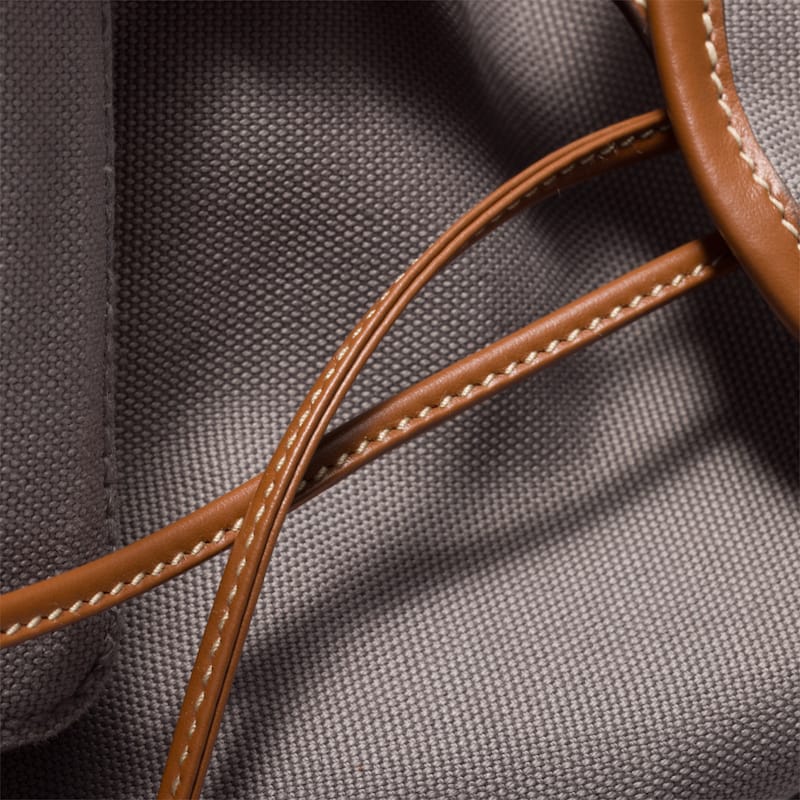 Canvas and leather backpack