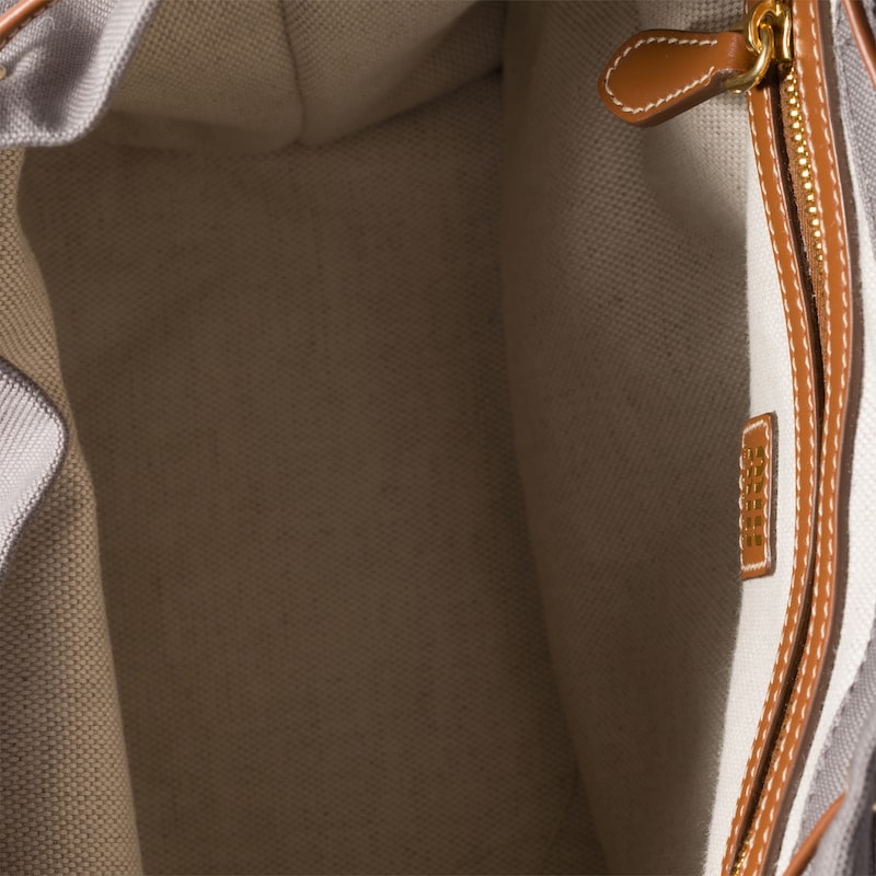 Canvas and leather backpack