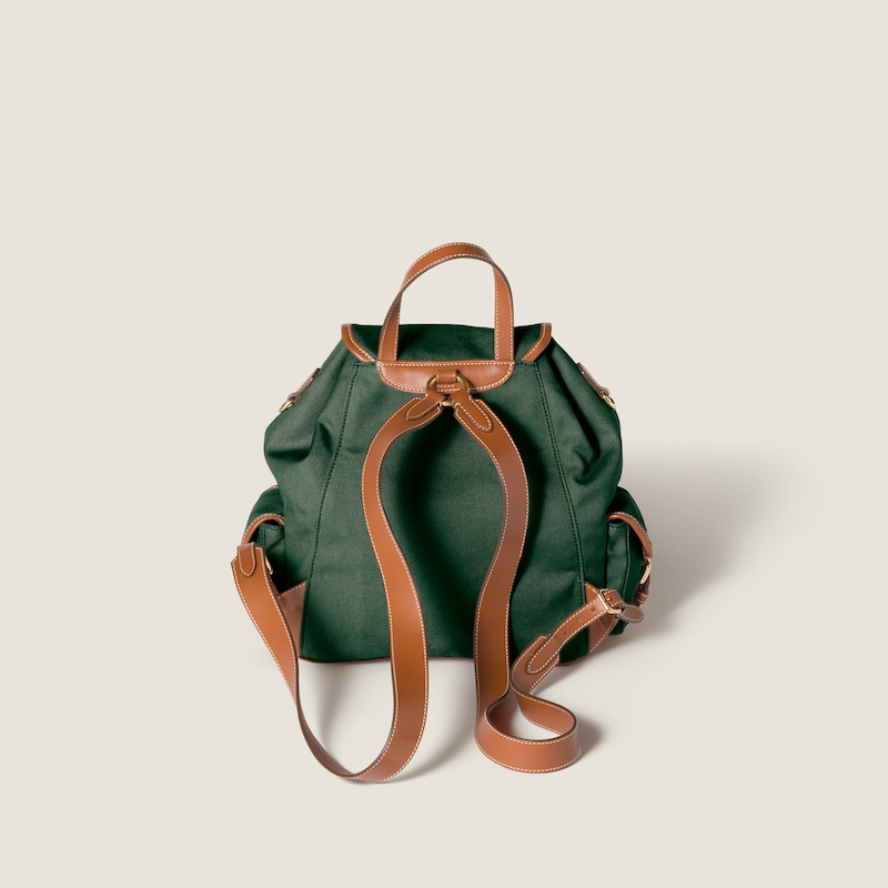 帆布和皮革双肩背包