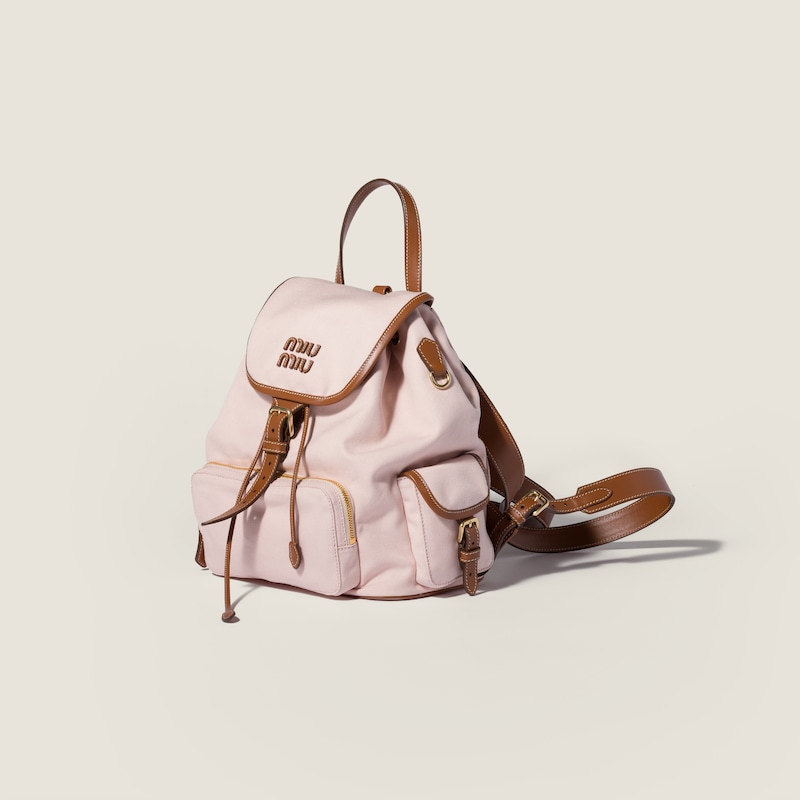 Rucksack aus Canvas und Leder