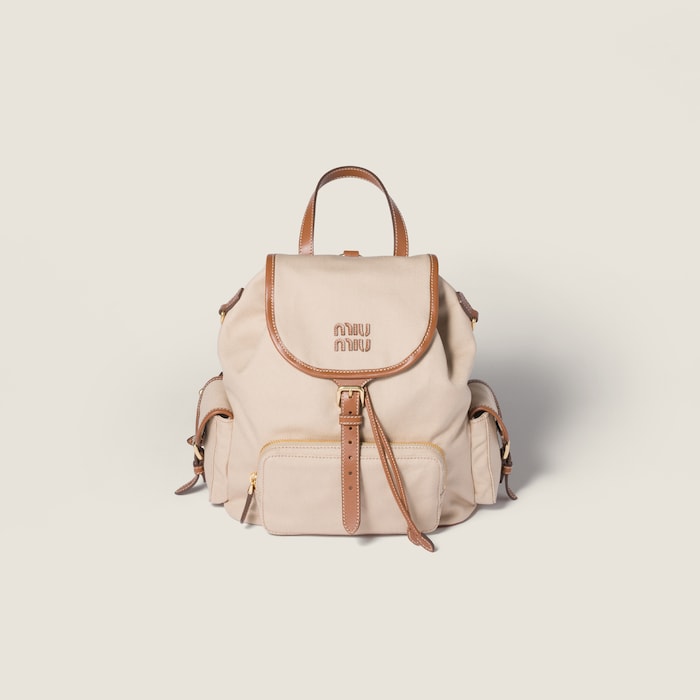 MiuMiu バックパック Leather And Woven Backpacks For Women | Miu Miu