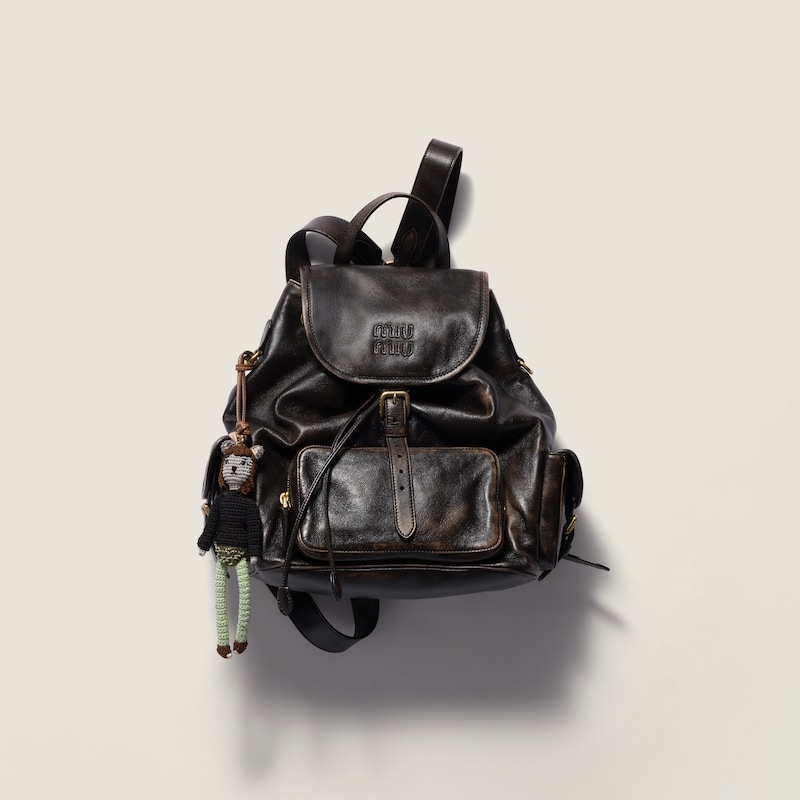 Leather backpack