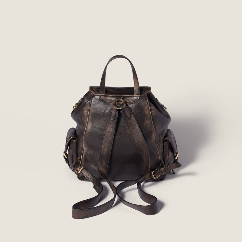 Leather backpack