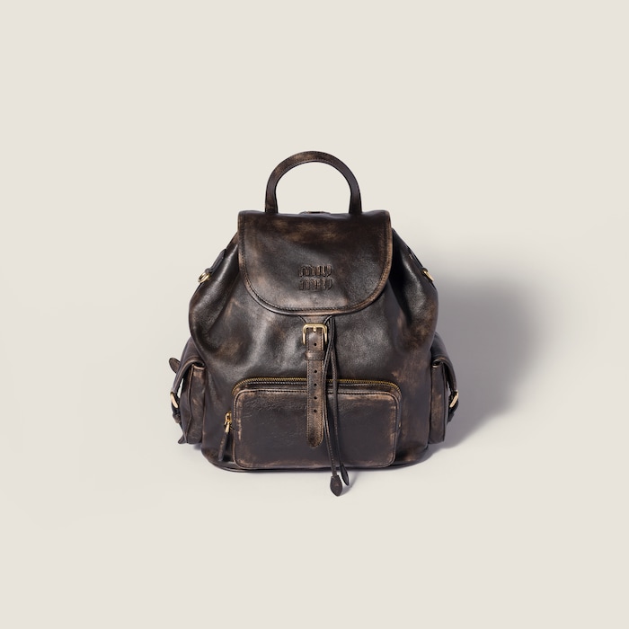 ♡MiuMiu ジャガードバックパック♡ Leather And Woven Designer Backpacks For Women | Miu Miu