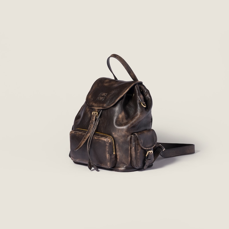 Leather backpack