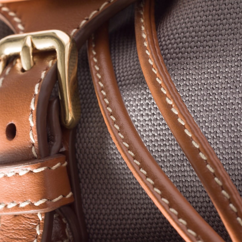 Canvas and leather backpack