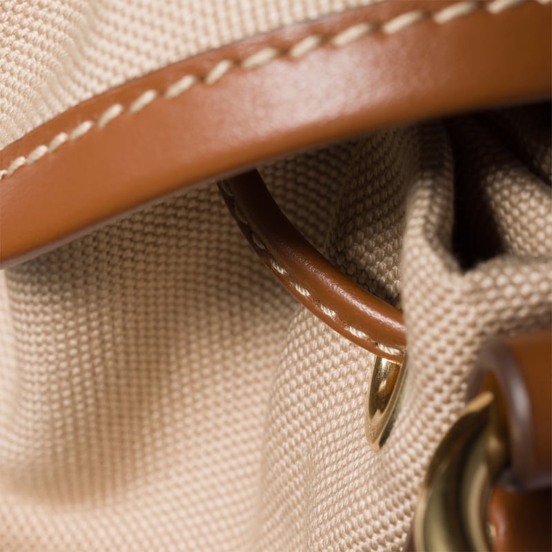 Canvas and leather backpack