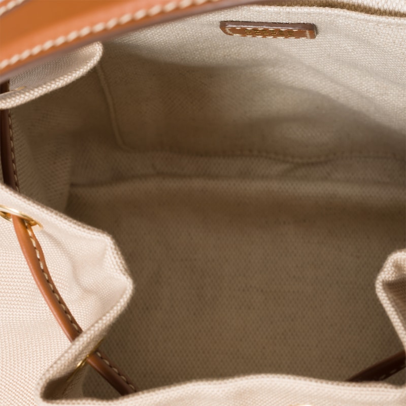 Canvas and leather backpack