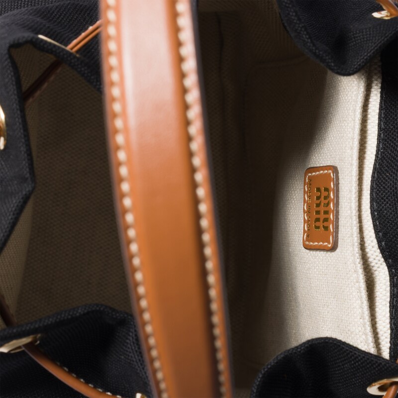 Canvas and leather backpack