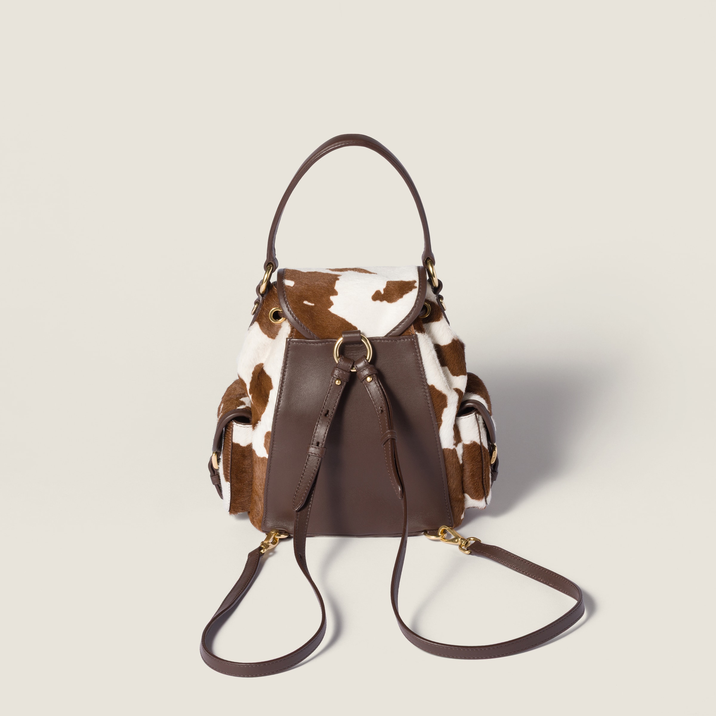 Miu Miu Printed Leather Backpack