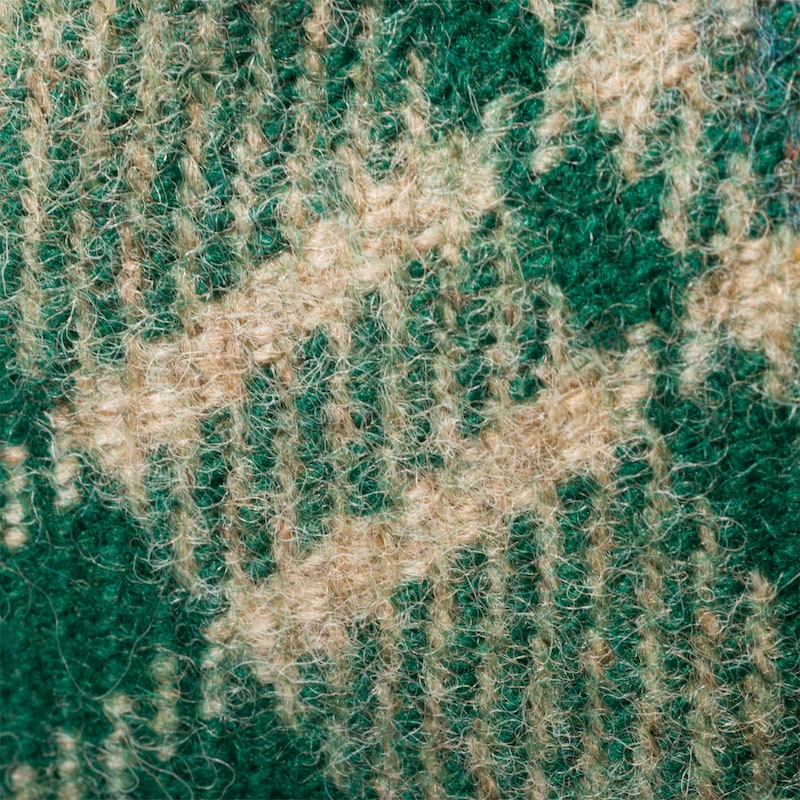 Plaid and leather backpack