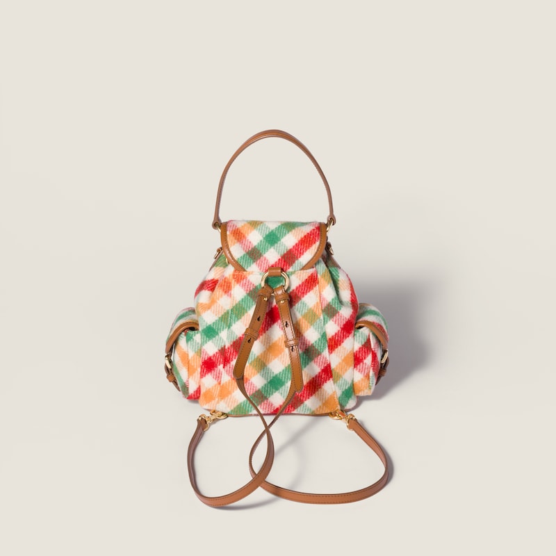 플래드 및 가죽 백팩