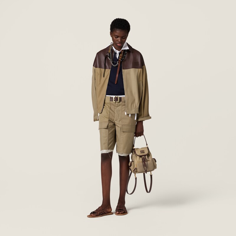 Sac à dos chino et cuir