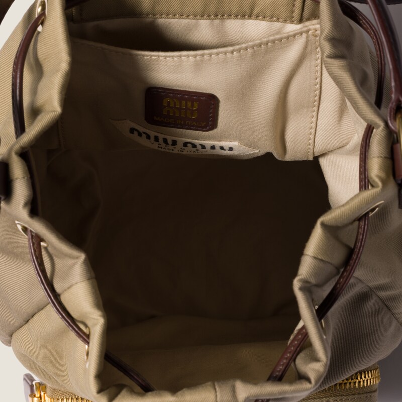 Sac à dos chino et cuir