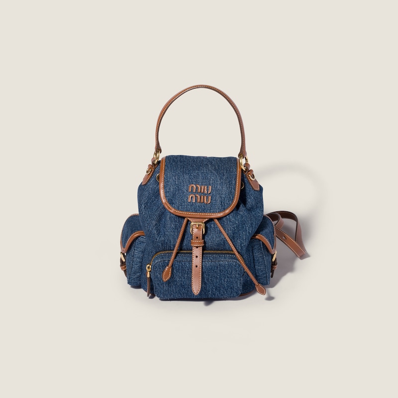 Denim x Leather Backpack
