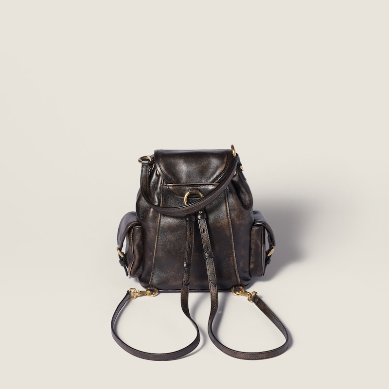 Leather backpack