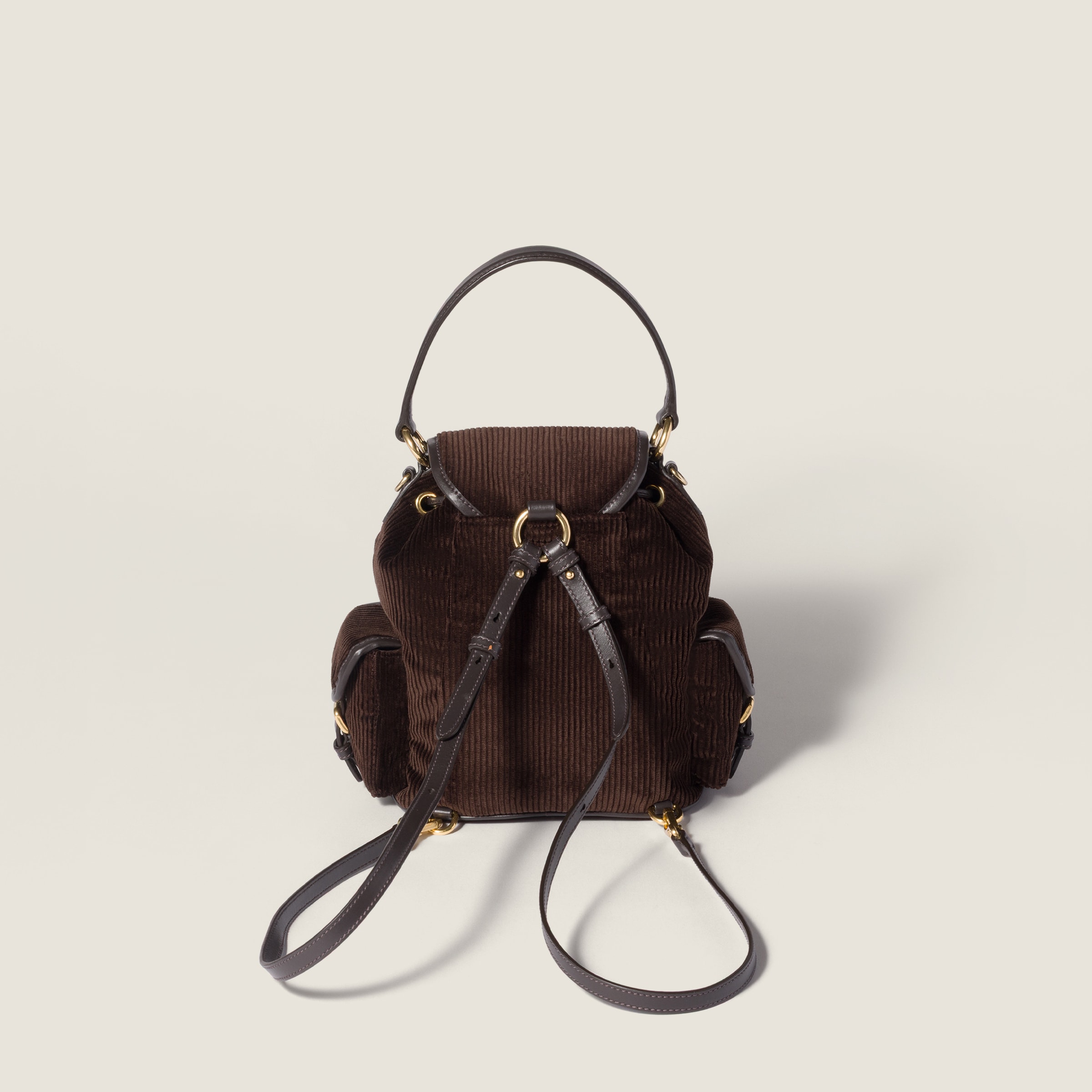 Ebony Corduroy Backpack | Miu Miu
