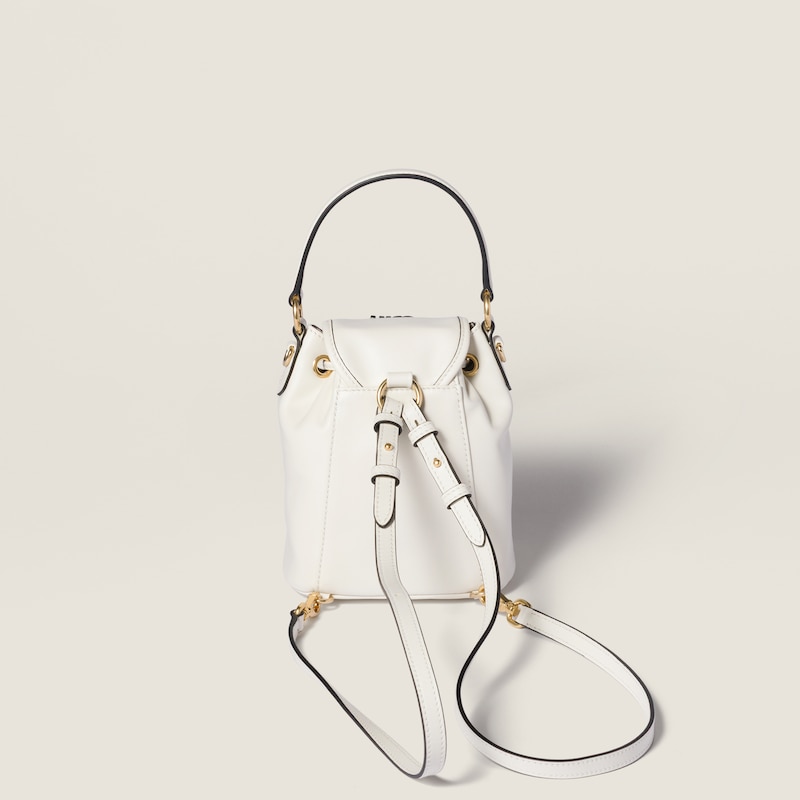 Leather mini-backpack