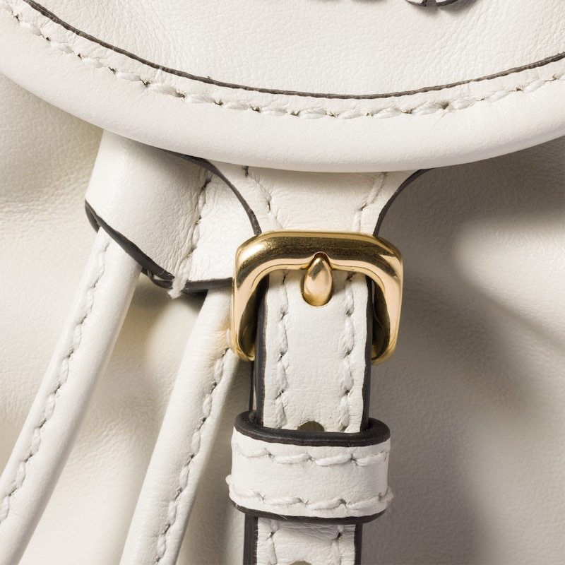 Leather mini-backpack