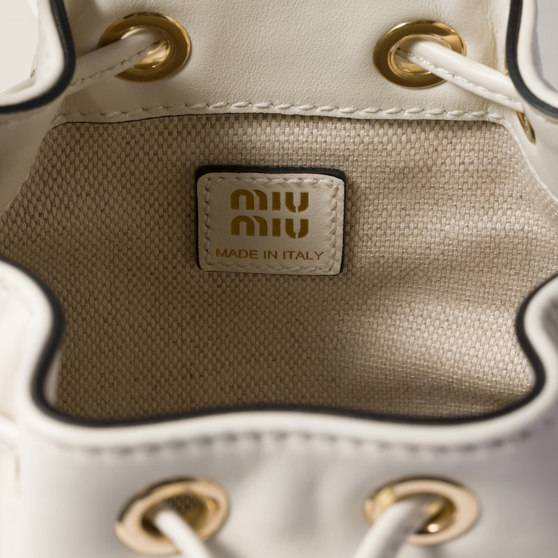 Leather mini-backpack