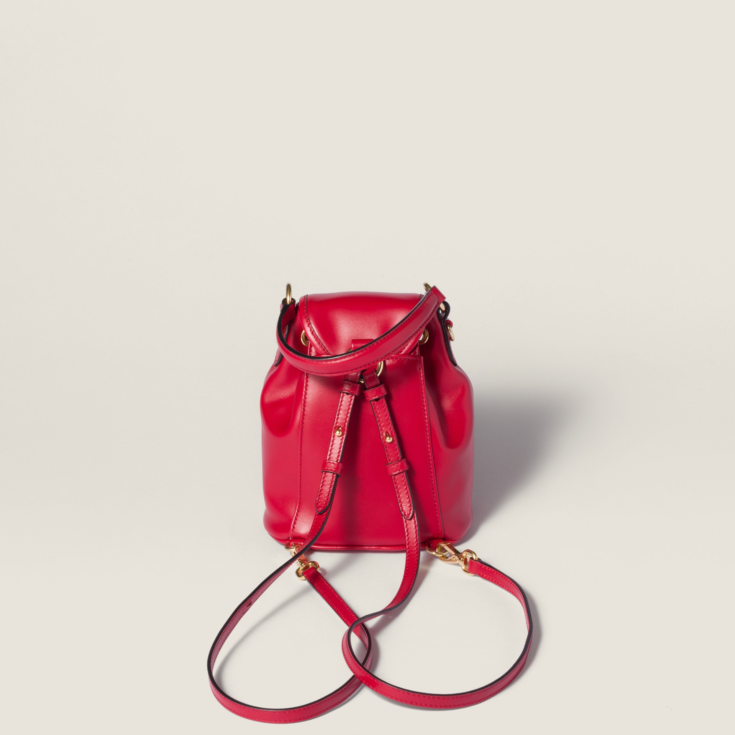 レッド レザー ミニバックパック | Miu Miu