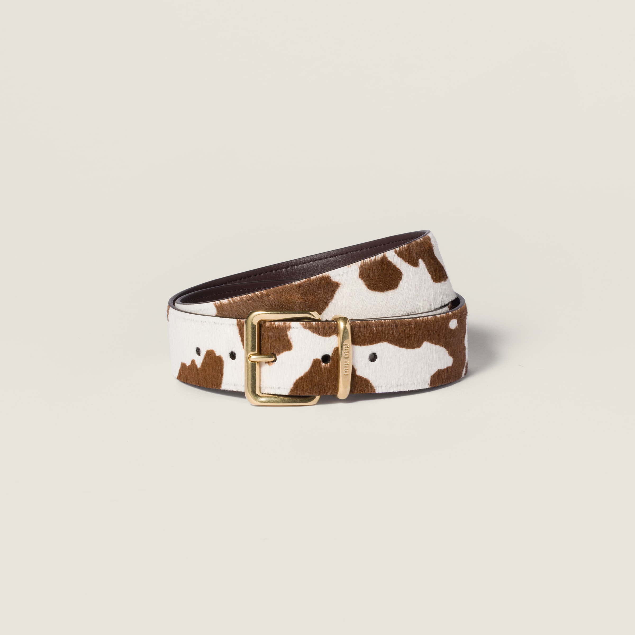 Miu Miu Printed Leather Belt