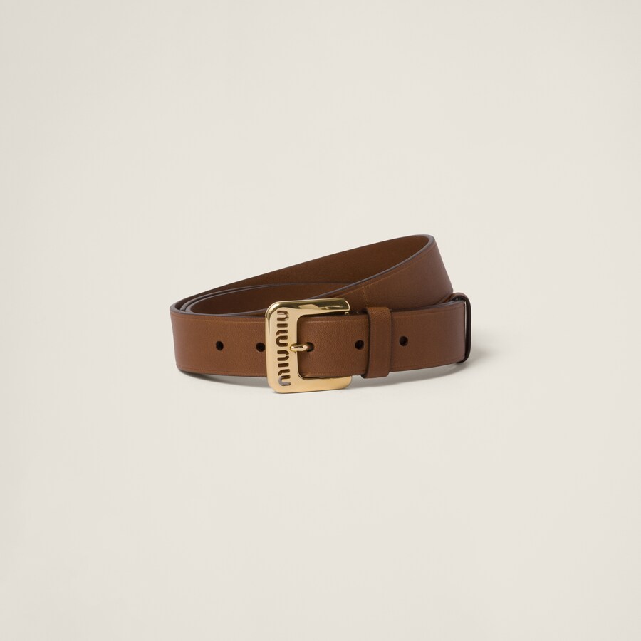 Oak Nappa Leather Belt Miu Miu