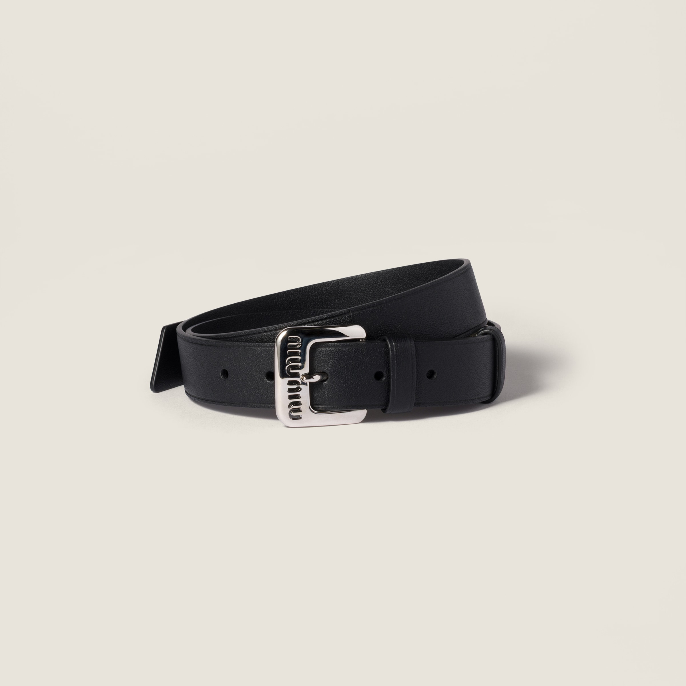 Nappa leather belt