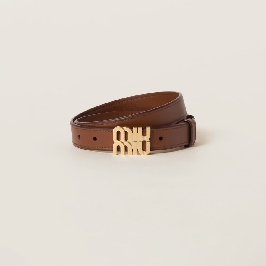Miu miu leather belt sale