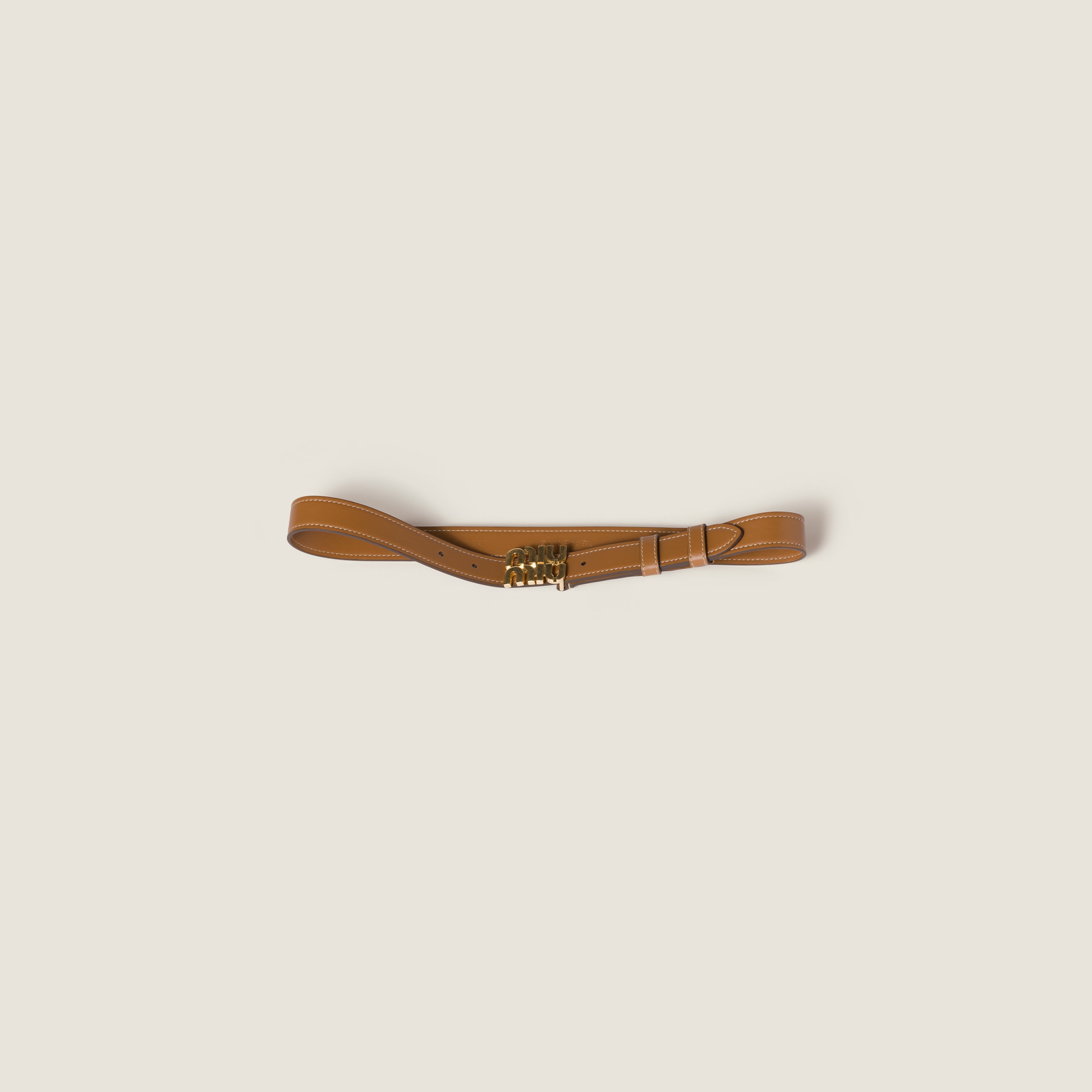 Miu Miu Leather Belt In Green