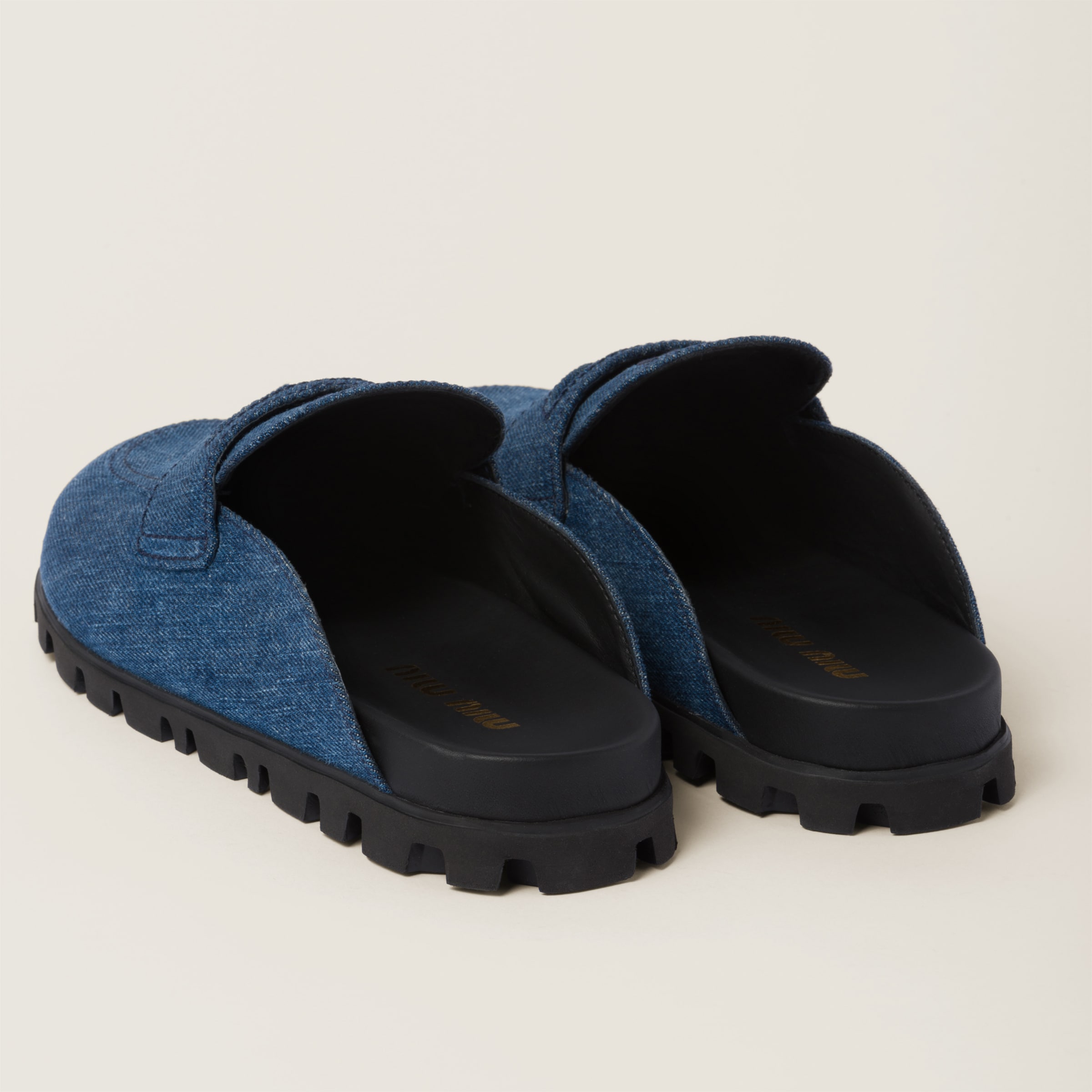 Miu miu denim sandals sale