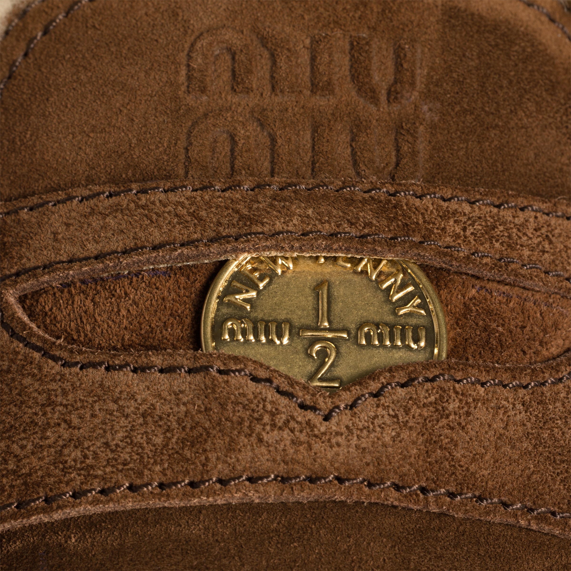 Miu Miu Suede Mules In Brown