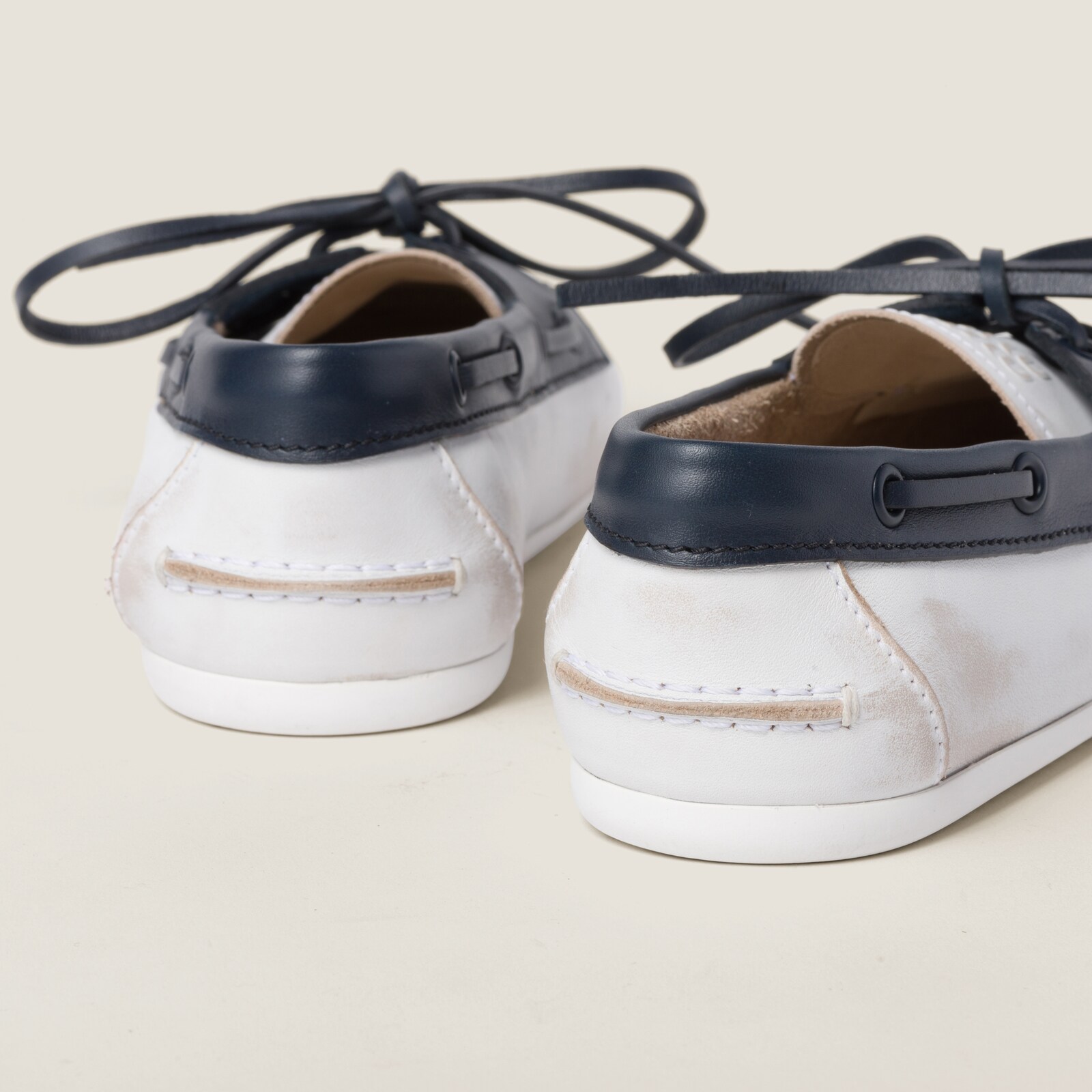 Miu Miu Women Two-Tone Leather Loafers