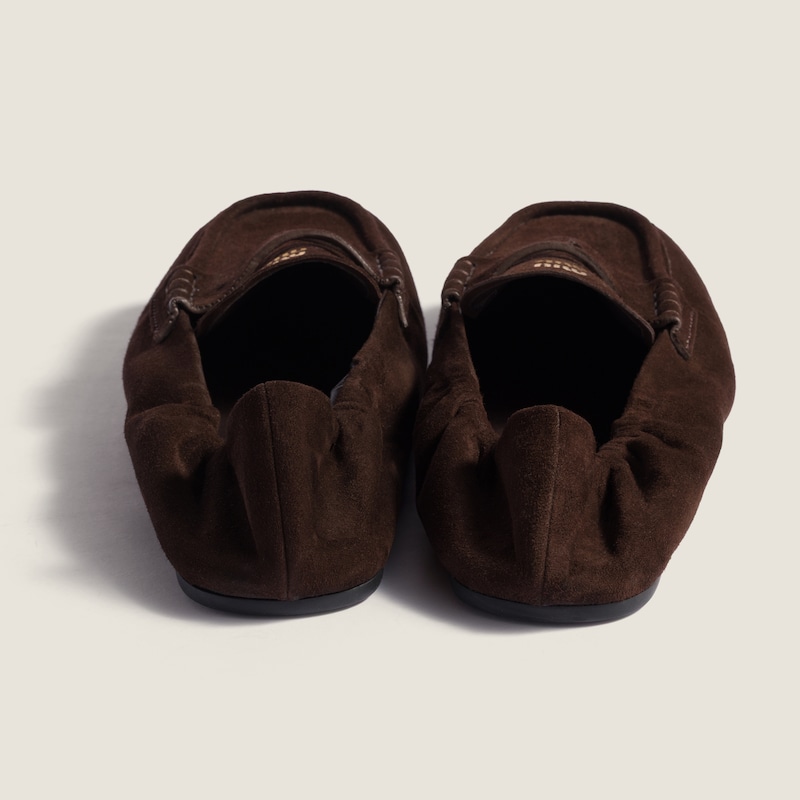 Ruches suede loafers