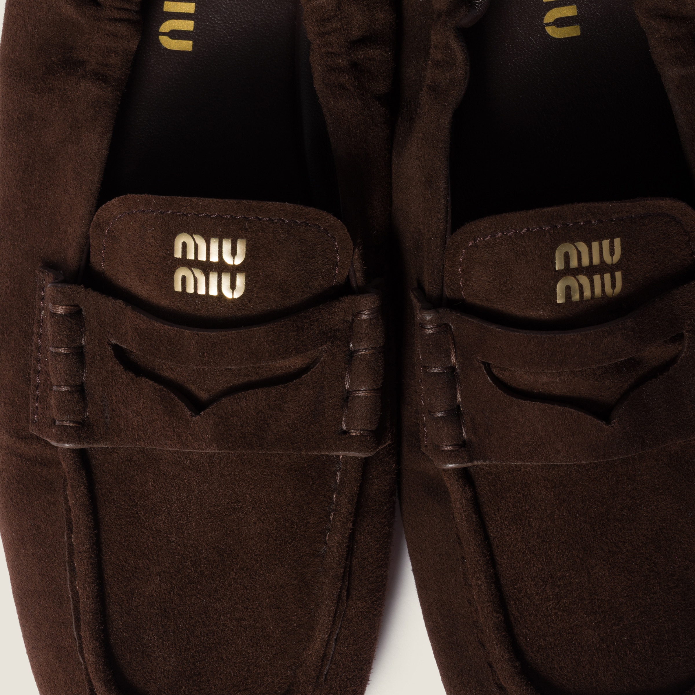 Ruches suede loafers