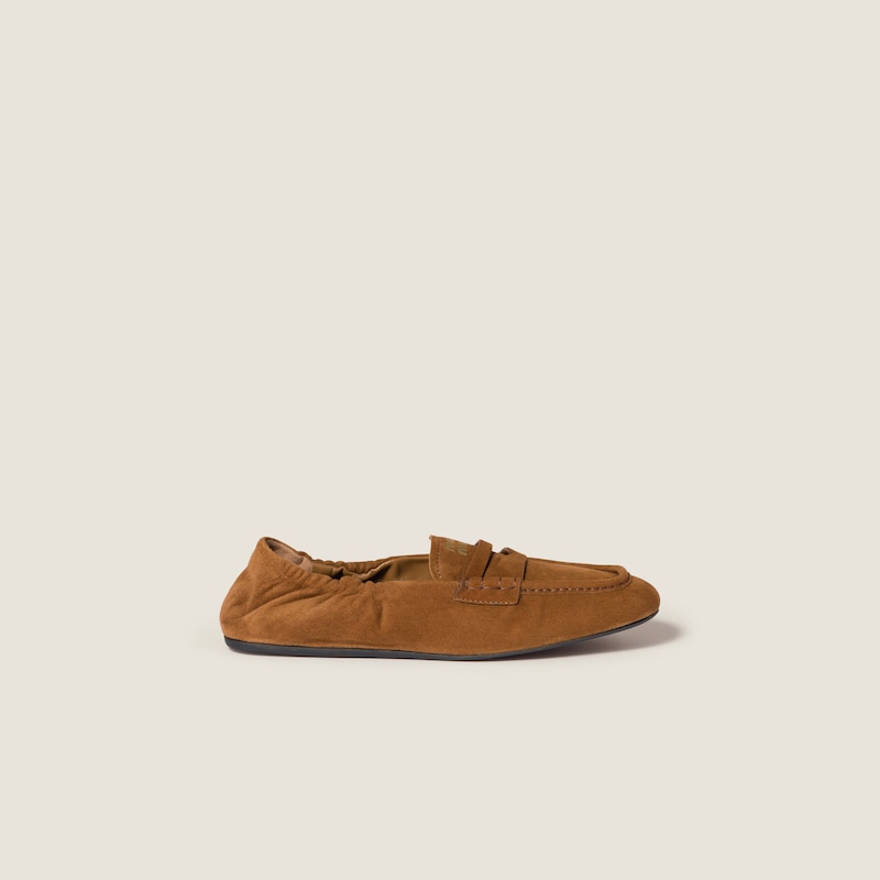Ruches suede loafers