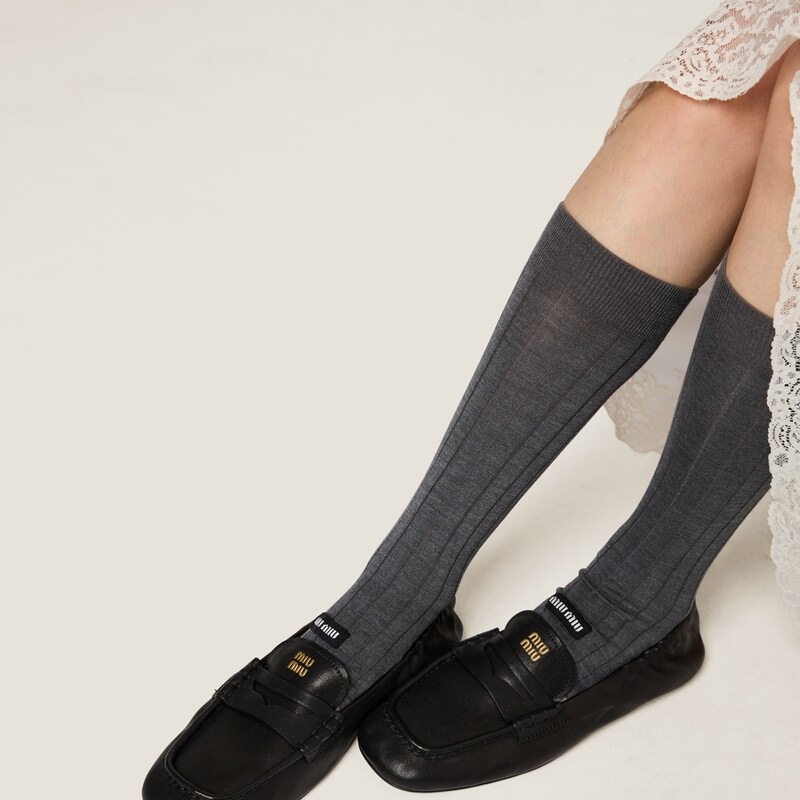 Ruches nappa leather loafers