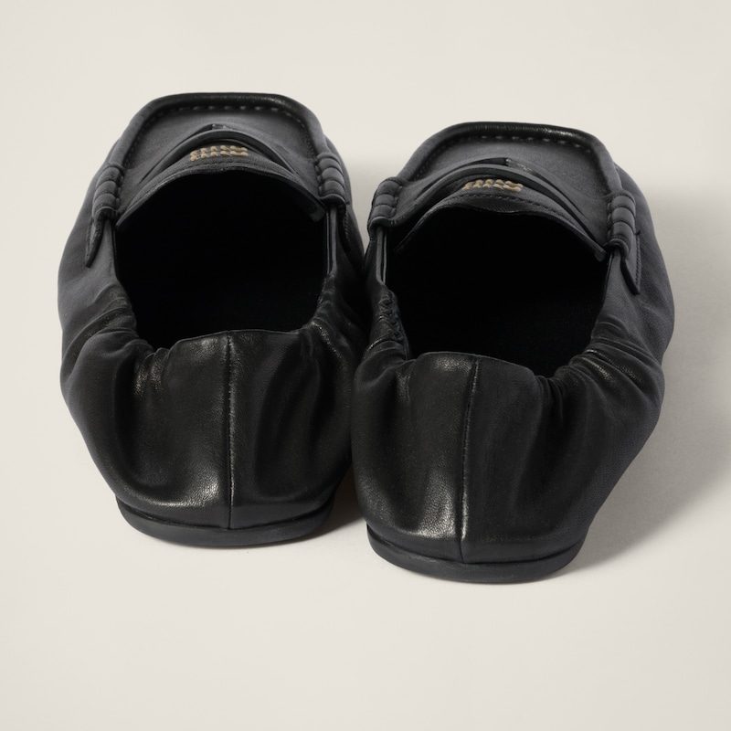 Ruches nappa leather loafers