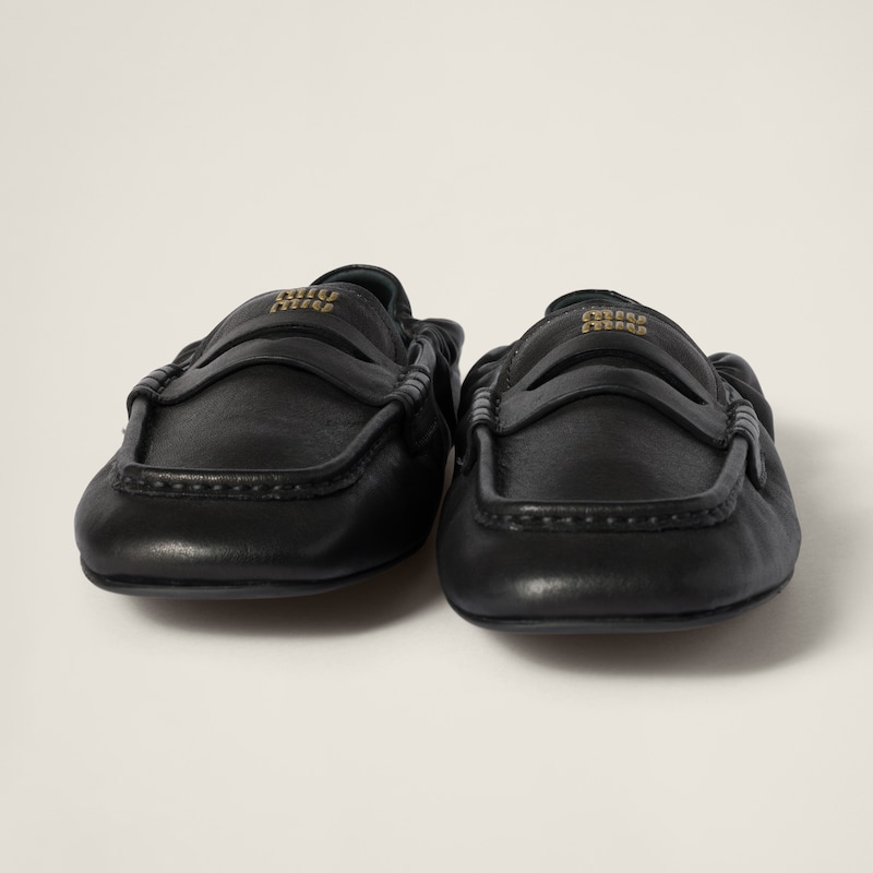 Ruches nappa leather loafers
