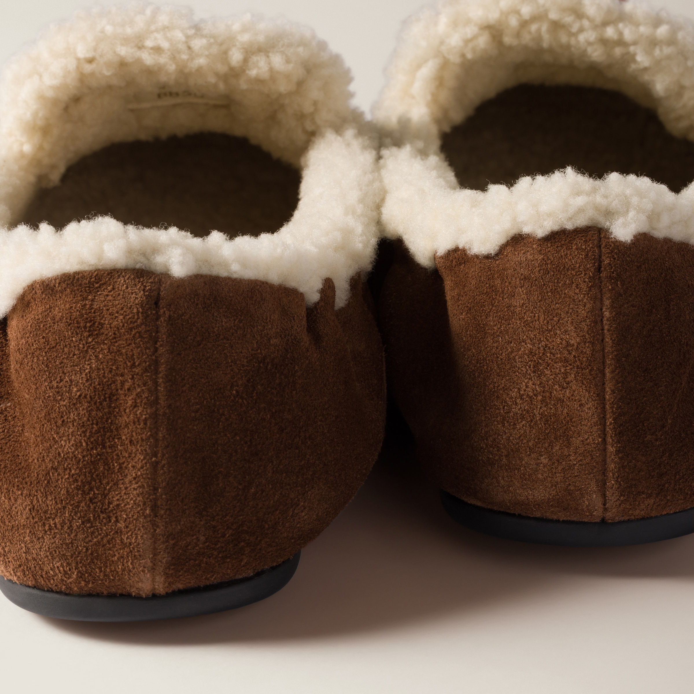 MIUMIU 26S LOAFERS IN TAN BROWN SUEDE WITH BOW main image 1